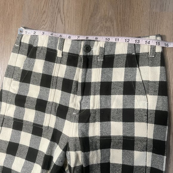 THE GREAT  Checkered Drop Crotch Cropped Pants - Picture 7 of 14